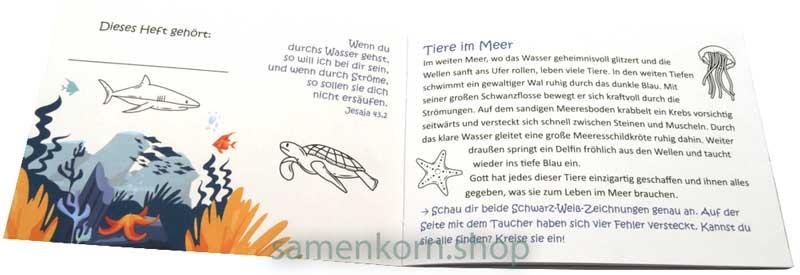 Mini-Rätselheft - Tiere im Meer  / Heft