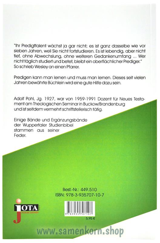 Anleitung zum Predigen / Buch