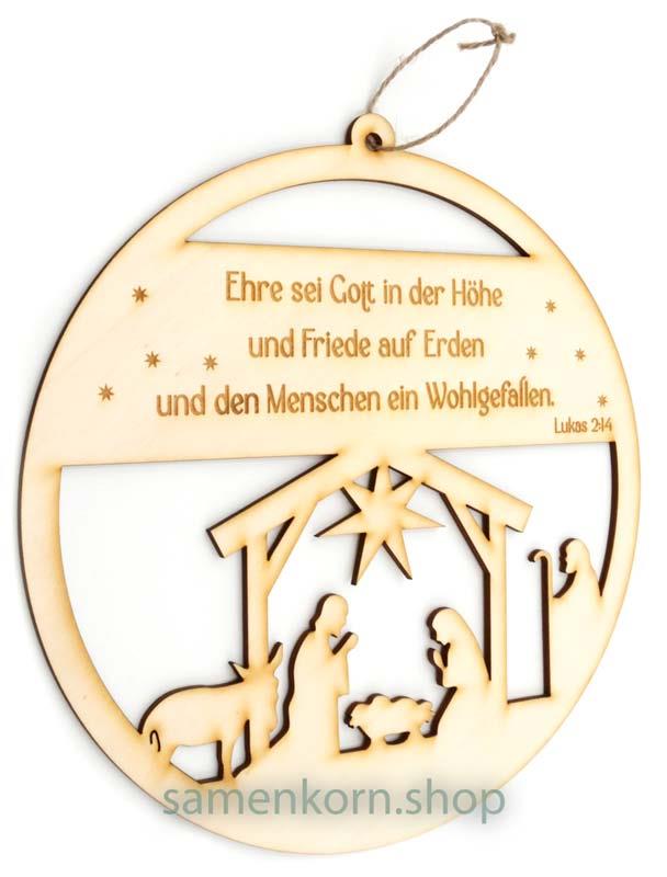Wandbild rund "Ehre sei Gott"