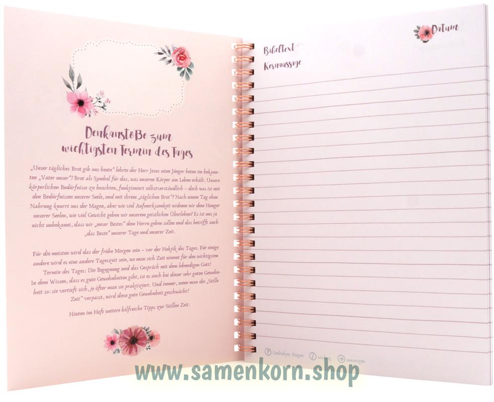 Notizbuch - Stille Zeit mit dir, Blumen