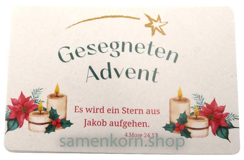Mini-Kärtchen zum Advent (4 Motive) / 20 Stück