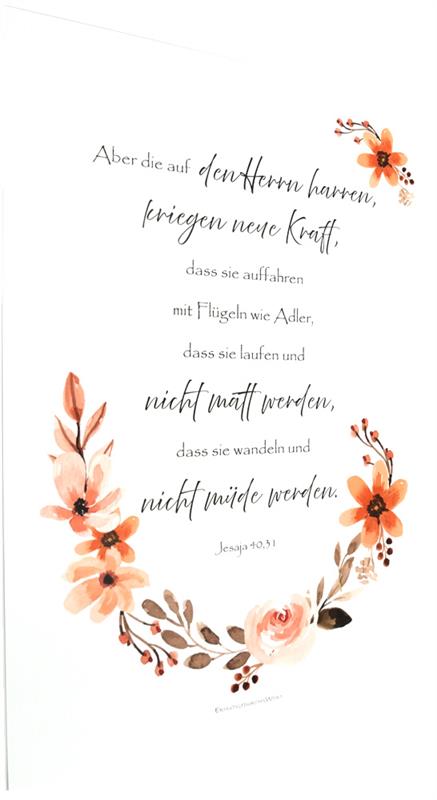 Poster A4 "Aber die auf den Herrn harren..."