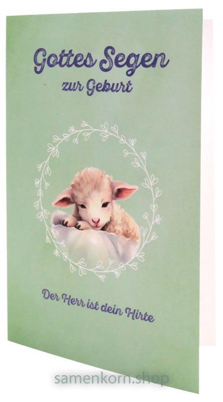 Doppelkarte "Gottes Segen zur Geburt" Psalm 23