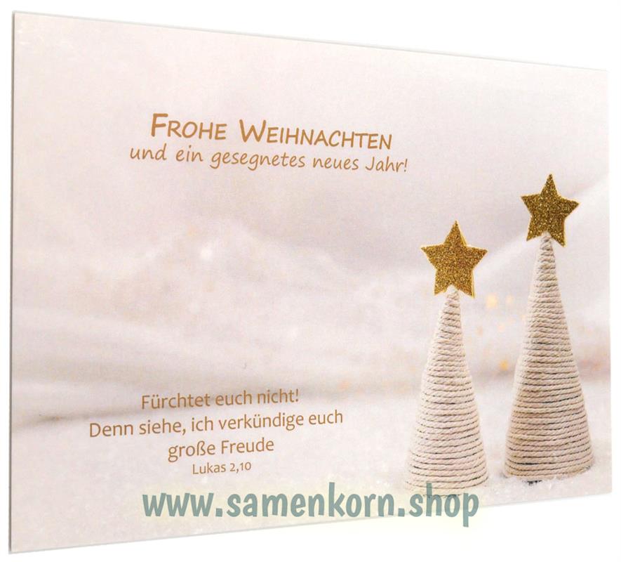 Postkarte "Frohe Weihnachten" Lukas 2,10