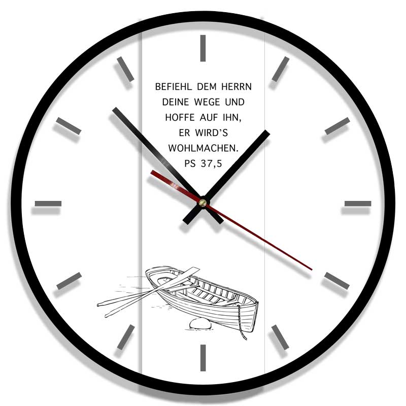 Wanduhr "Befiel dem Herrn deine Wege..."