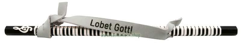 Bleistift "Klaviertastatur" mit Lederschlaufe