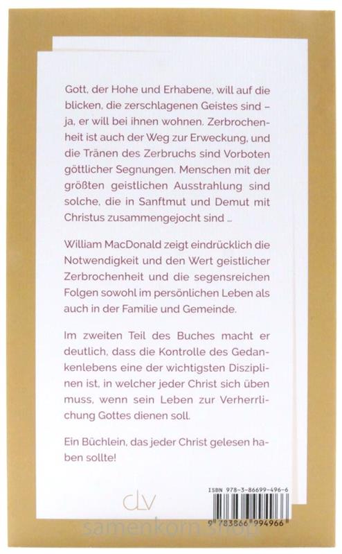 Zerbrich mich, Herr! / Buch
