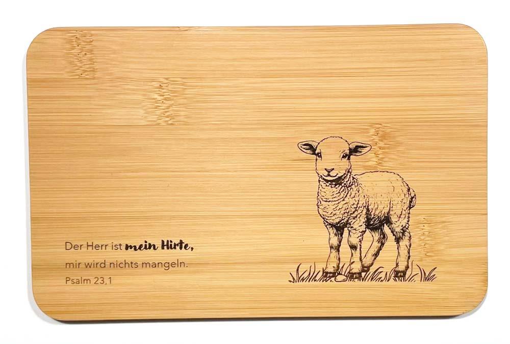 Frühstücksbrettchen "Schaf", Akazienholz