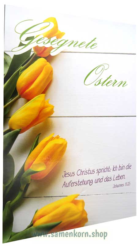 Postkarte Gesegnete Ostern / Joh.11,25