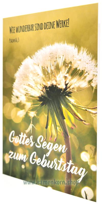 Gottes Segen zum Geburtstag / Psalm 66,3
