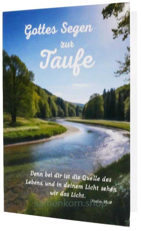 Faltkarte "Gottes Segen zur Taufe" / Ps.36,10