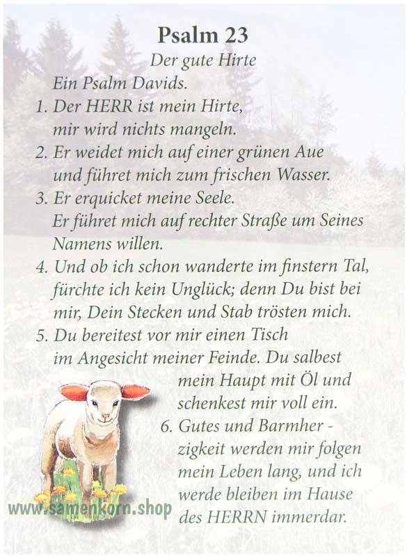 Karte mit Psalm 23