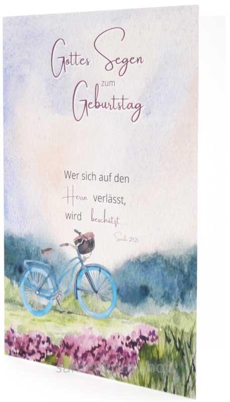 Faltkarte "Gottes Segen zum Geburtstag" / Spr. 29,25
