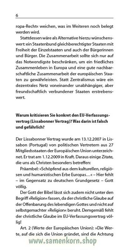 Europäische Union - das Ende der Freiheit, Band 19  Reihe Orientierung / Heft
