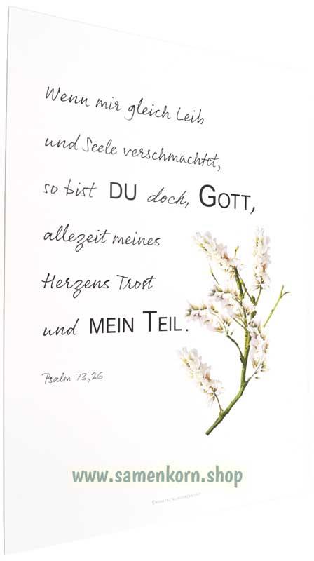 Poster A4 "Wenn mir gleich Leib und Seele..."