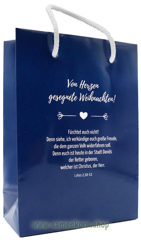 Geschenktüte zu Weihnachten, blau