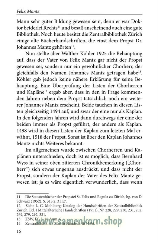Felix Mantz / Buch