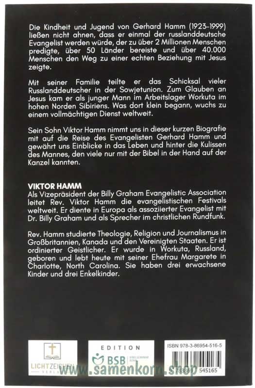 Evangelist Gerhard Hamm / Buch