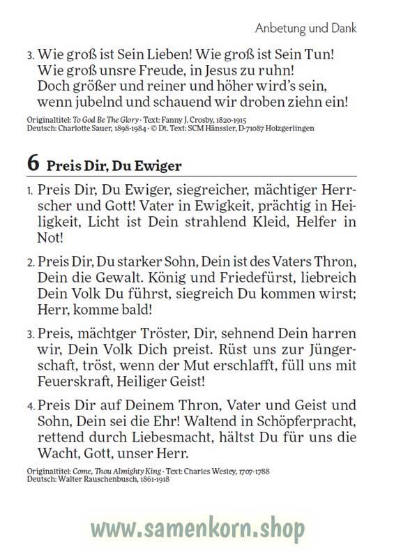 Singt von Jesus! / Gemeinde-Gesangbuch (Großdruck)/Liederbuch