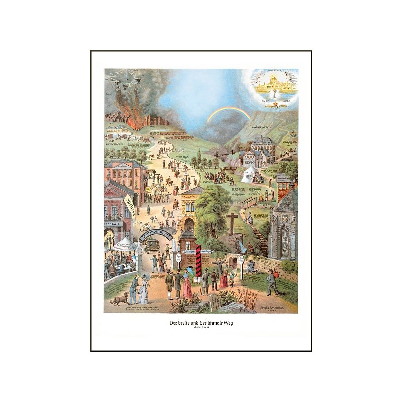 Poster 40x55cm "Der breite und der schmale Weg" 