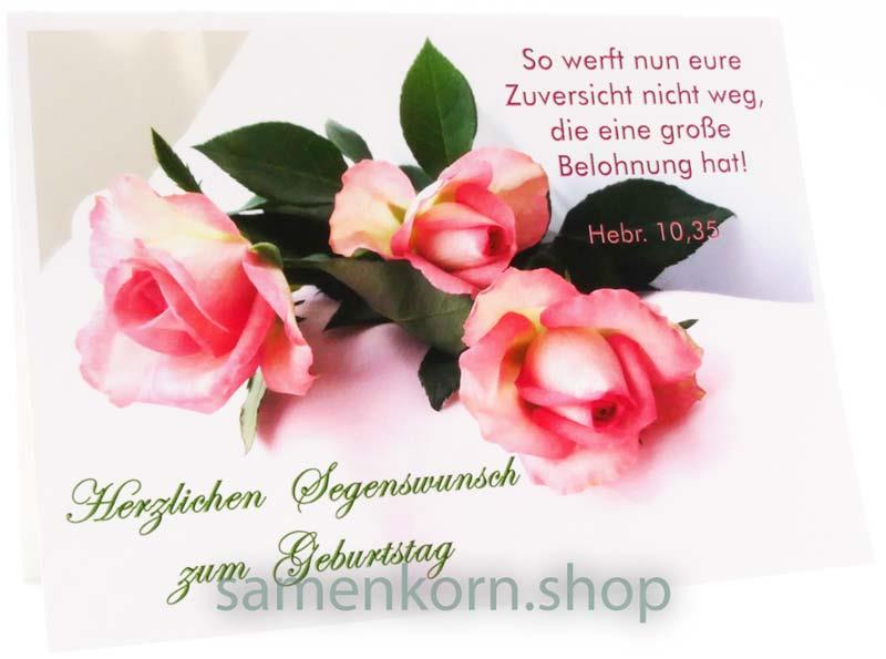 Doppelkarten zum Geburtstag / Set "Rosen 1" 5 Karten