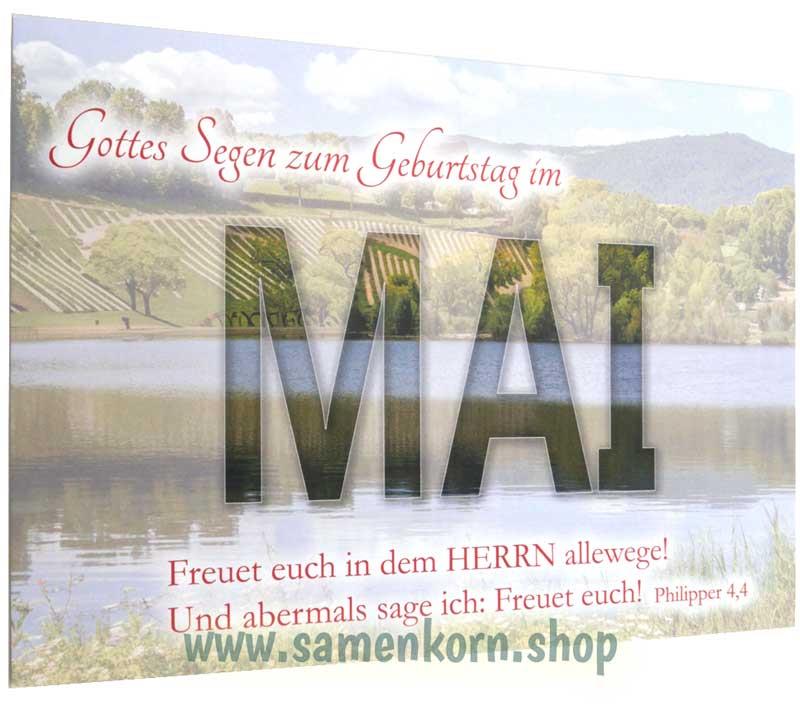 Postkarte "Gottes Segen zum Geburtstag im Mai"