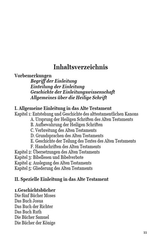 Kurzgefasste Einleitung in die Heiligen Schriften des ATs / Buch
