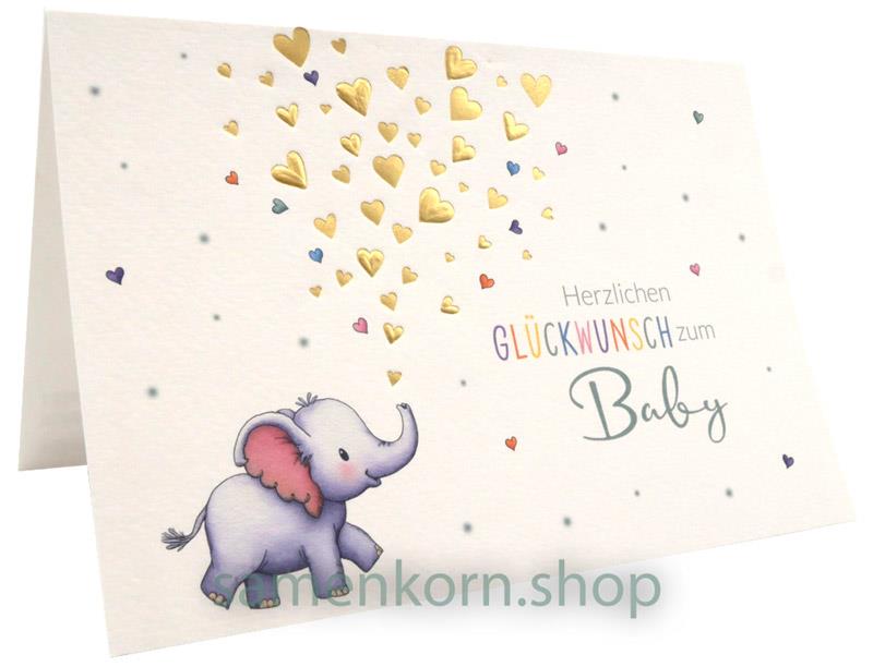 Faltkarte "Herzlichen Glückwunsch zum Baby" Ps. 139,5