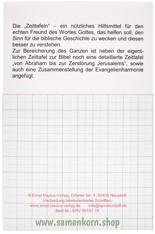 Zeittafeln zur Bibel / Buch