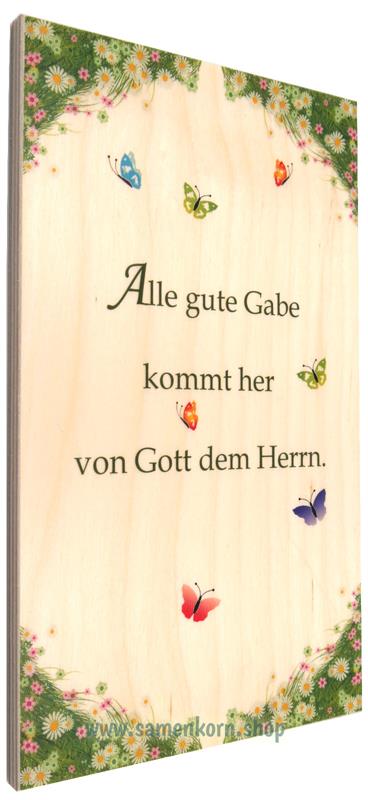 Wandbild "Alle gute Gabe ..." 20x12 cm