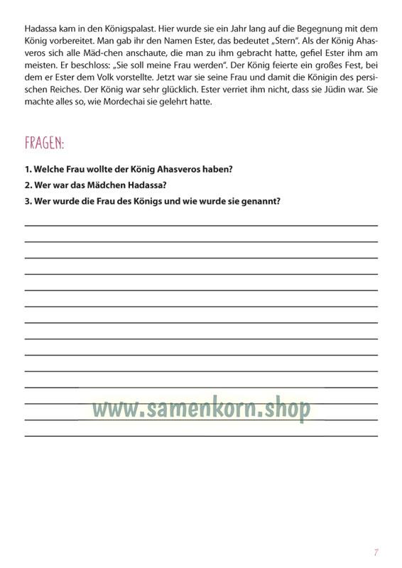 Gemeinsam lernen - Gemeinsam musizieren, Heft Esther