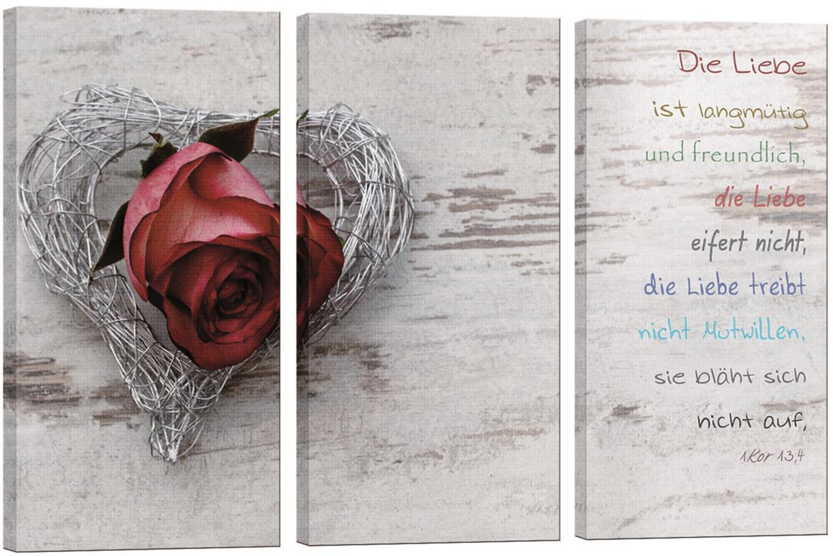 Bild "Silberherz mit Rose"