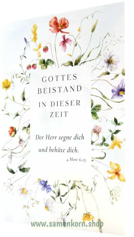 Faltkarte "Gottes Beistand in dieser Zeit" 4.Mose 6,25