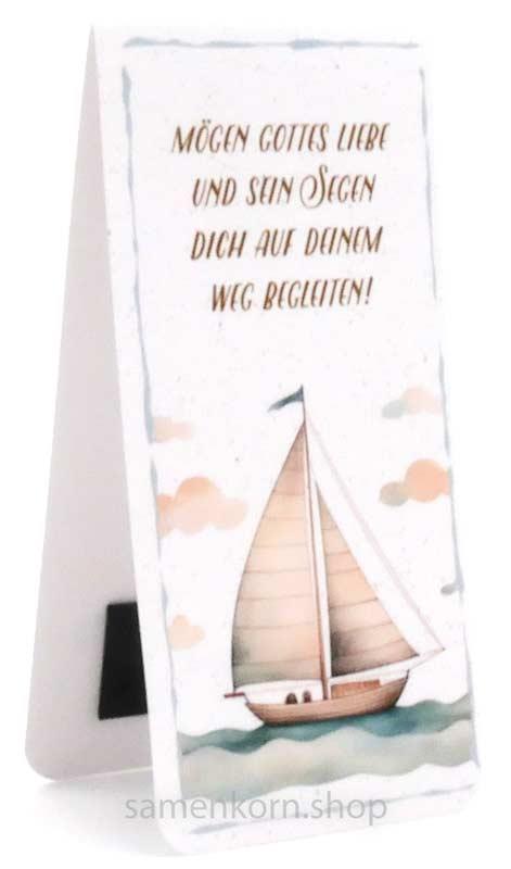 Magnetlesezeichen Schiff " Mögen Gottes Liebe..."