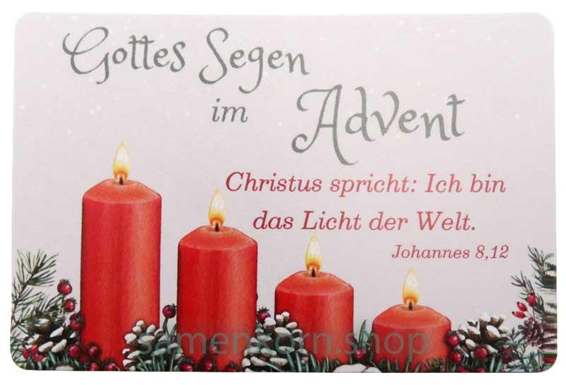 Mini-Kärtchen zum Advent (4 Motive) / 20 Stück