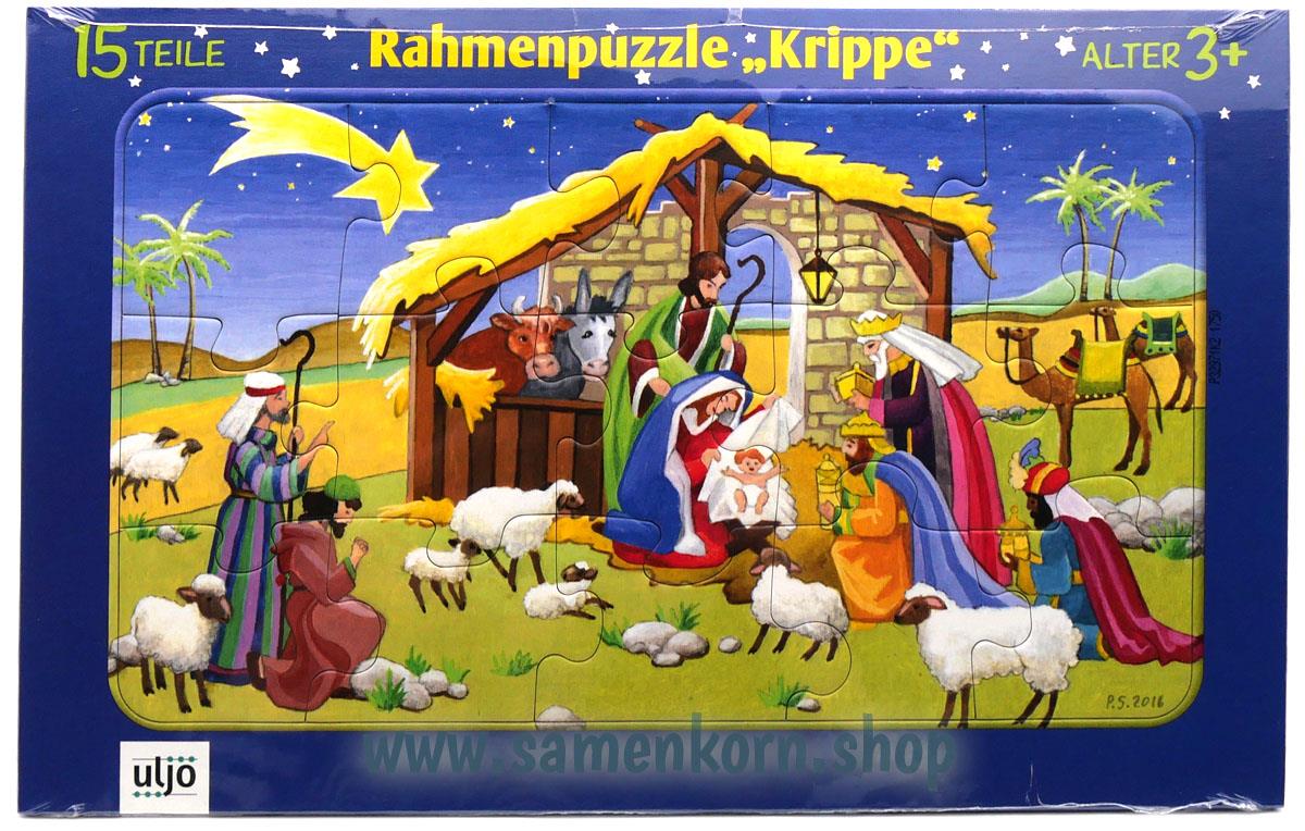 Rahmenpuzzle, 15 Teile, Krippe