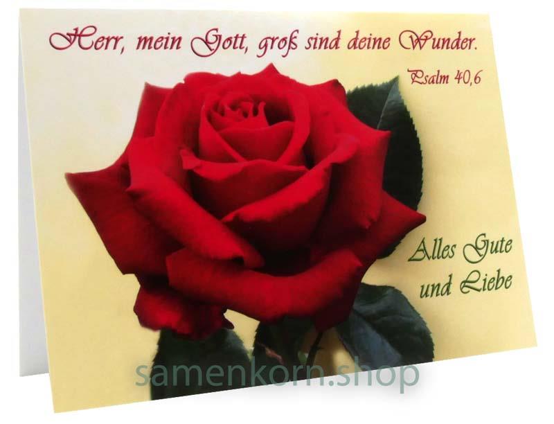 Doppelkarten zum Geburtstag / Set "Rosen 1" 5 Karten