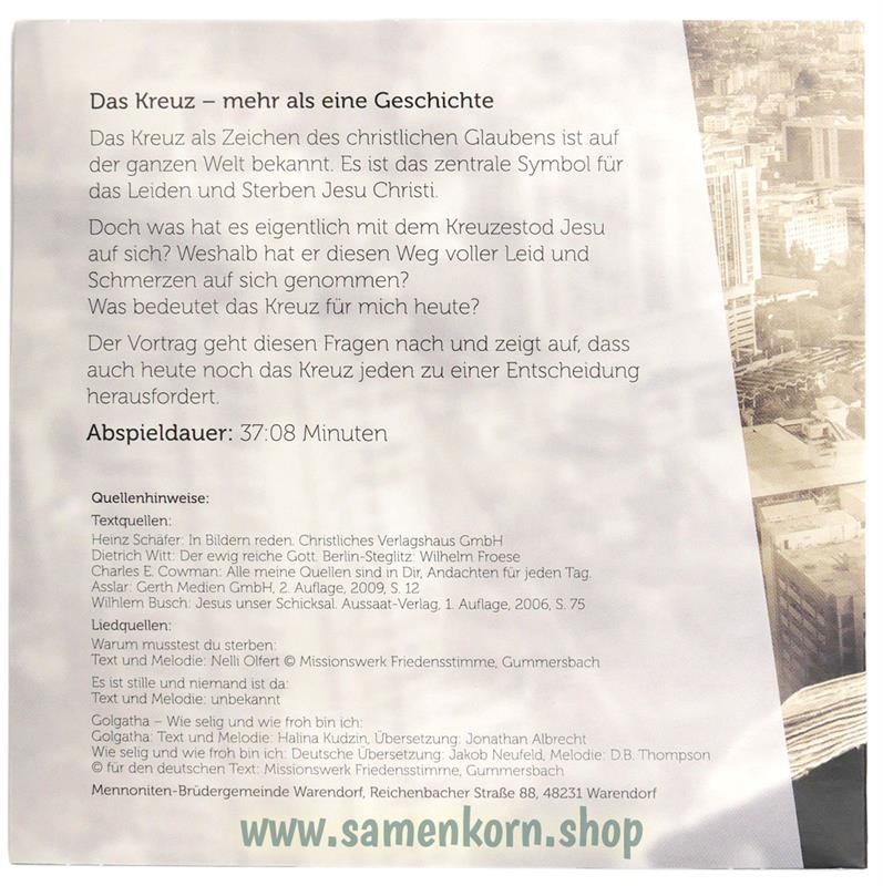 Das Kreuz - mehr als eine Geschichte! / CD - Verteil-CD