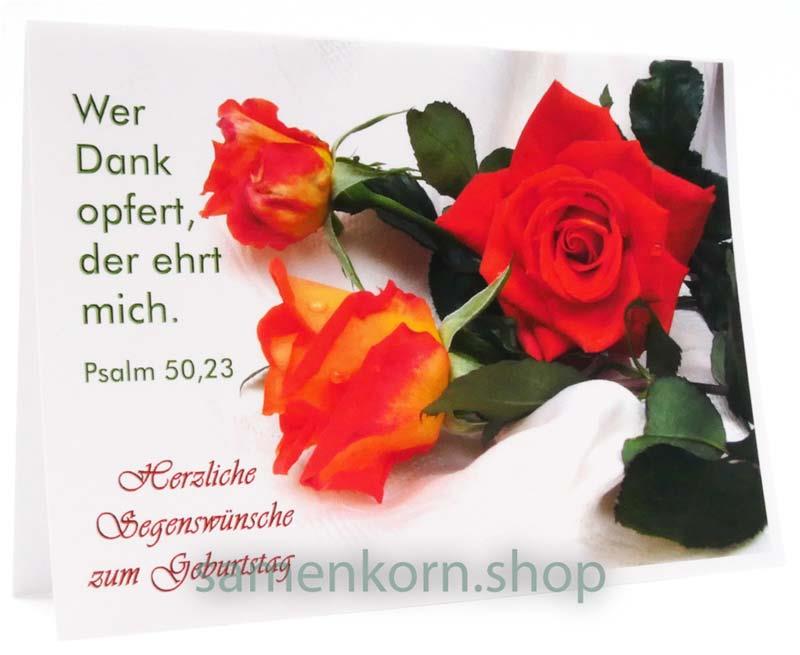 Doppelkarten zum Geburtstag / Set "Rosen 2" 5 Karten