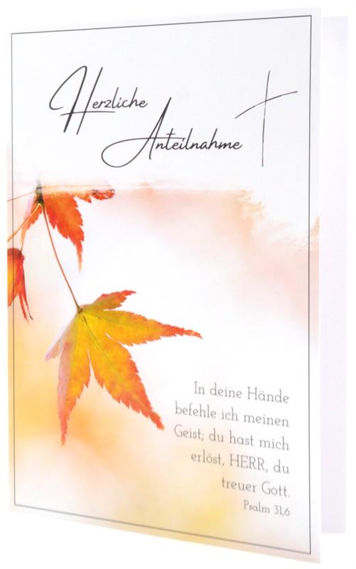 Doppelkarte "Herzliche Anteilnahme" Ps. 31,6