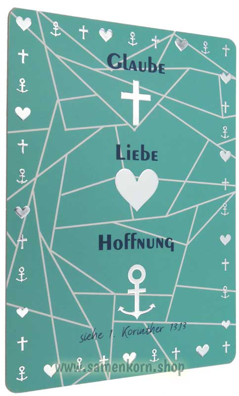 Postkarte "Glaube Liebe Hoffnung"