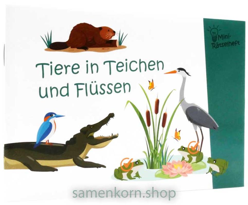 Mini-Rätselheft - Tiere in Teichen und Flüssen  / Heft