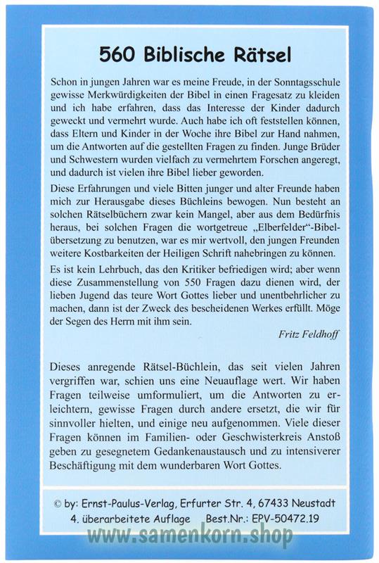 560 Biblische Rätsel / Heft