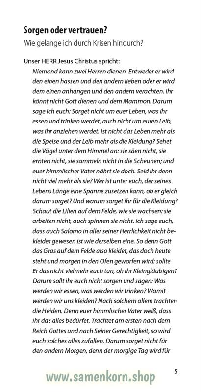 Sorgen oder vertrauen, Band 30  Reihe Orientierung / Heft
