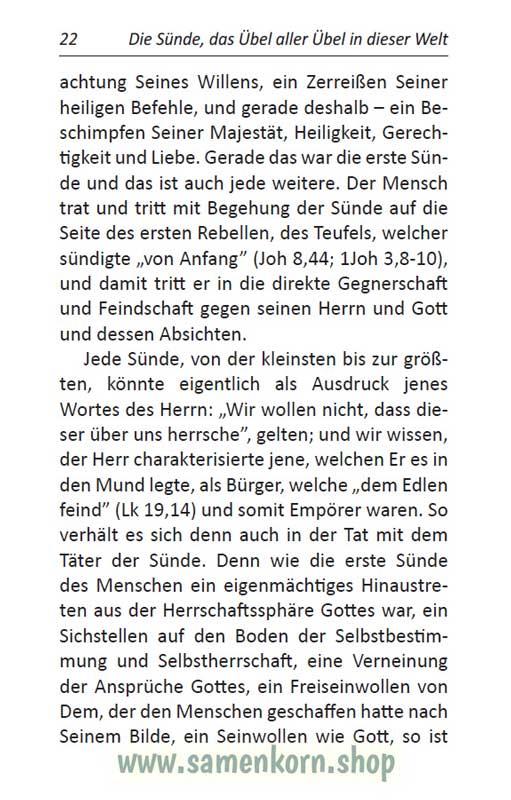 Die Sünde, das Übel aller Übel in dieser Welt / Buch
