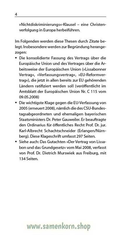 Europäische Union - das Ende der Freiheit, Band 19  Reihe Orientierung / Heft