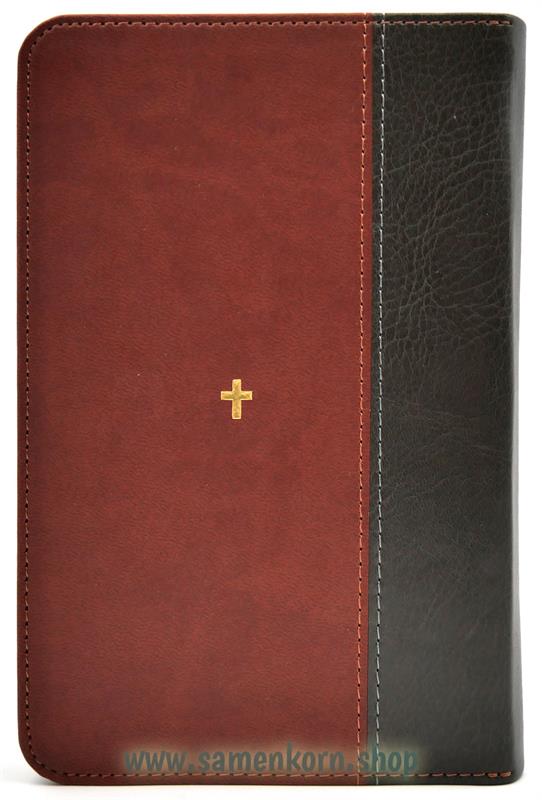 Schlachter 2000 Miniatur-Bibel,PU-Einband grau/braun, GS, RV / Buch