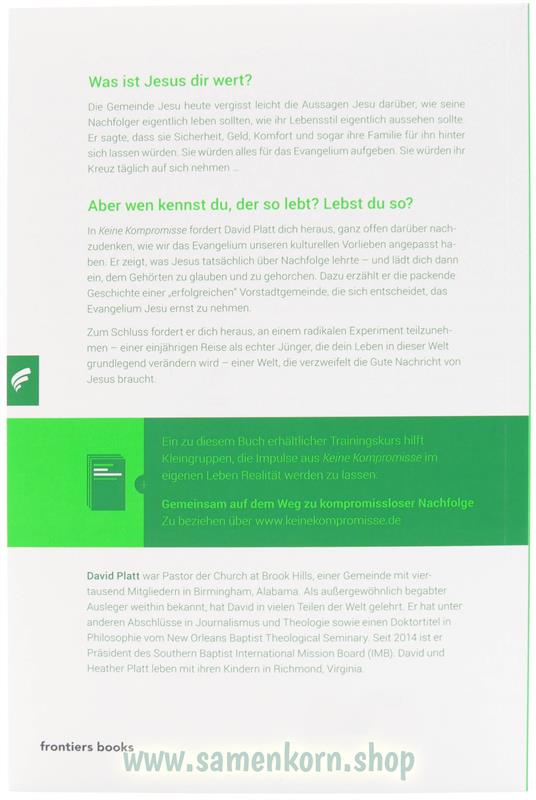 Keine Kompromisse / Buch