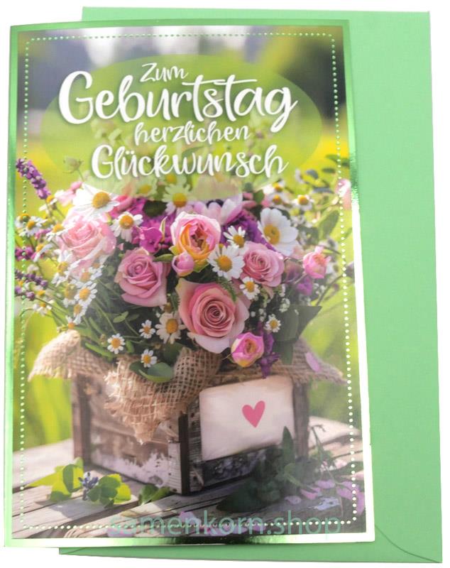 Faltkarte "Zum Geburtstag herzlichen Glückwunsch"/ Psalm 103,2