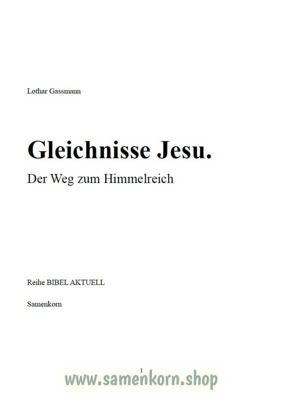 Gleichnisse Jesu - Auslegung/Buch - L. Gassmann